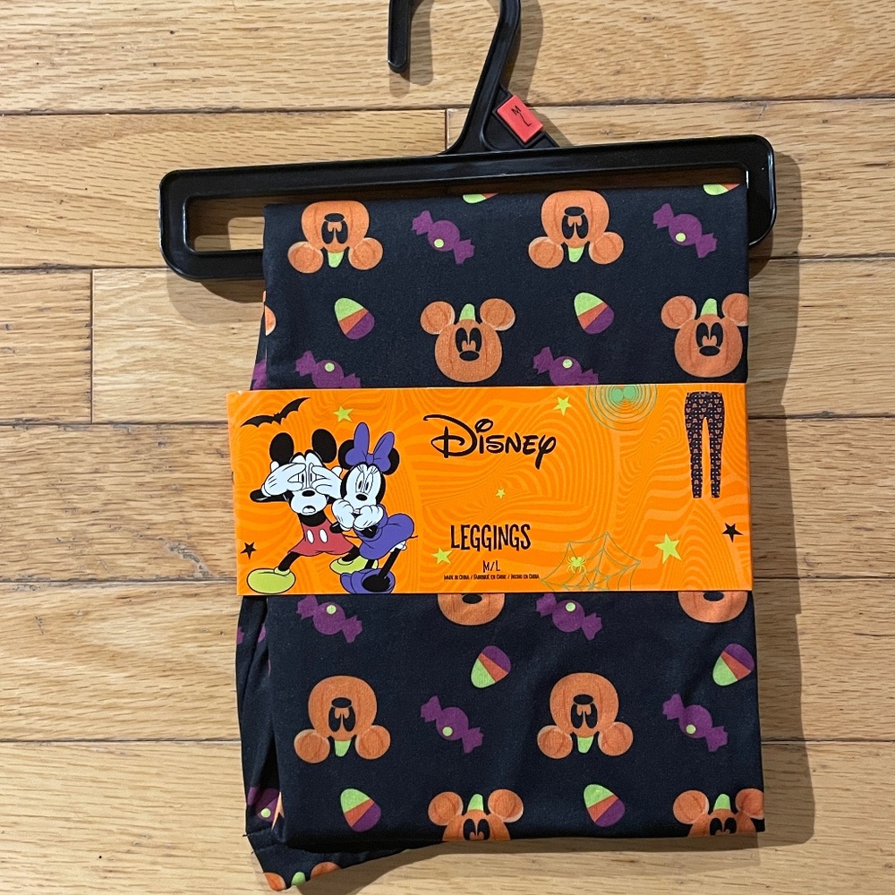Brand New Disney Women’s Mickey Mouse Halloween- Print Leggings